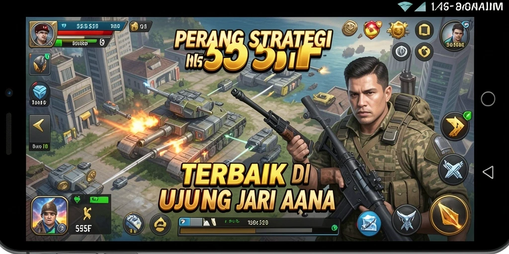 Tangkapan layar gameplay <strong>555F</strong> menunjukkan aksi pertempuran yang mendebarkan.