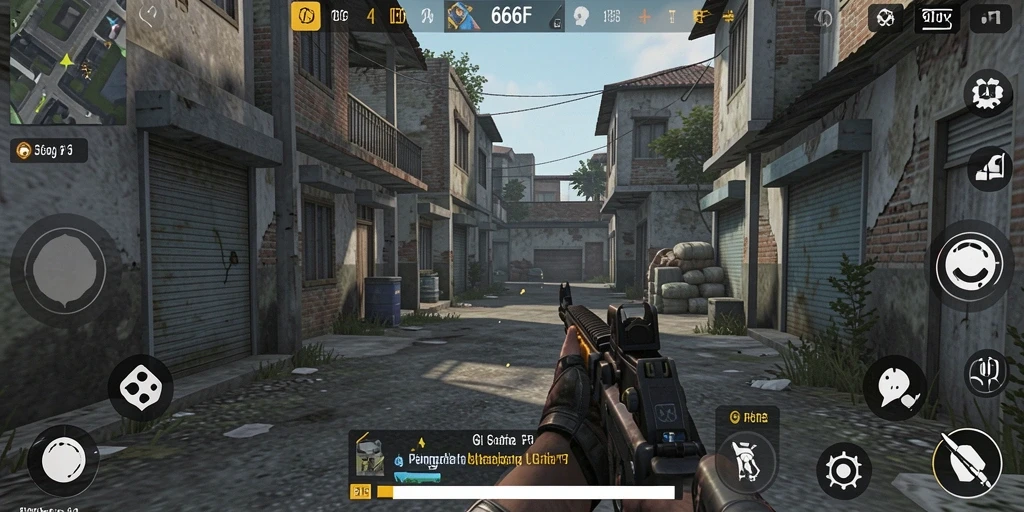 Gameplay seru dalam 666F dengan aksi tembak-menembak yang mendebarkan.