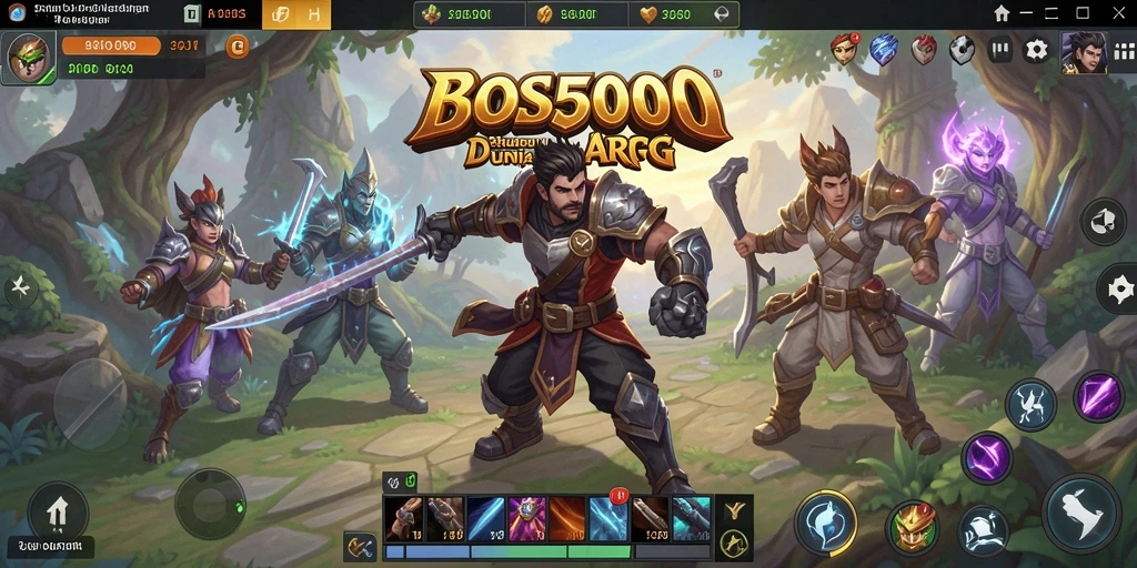 Gameplay seru di dunia fantasi BOS5000 dengan petualangan yang menarik.