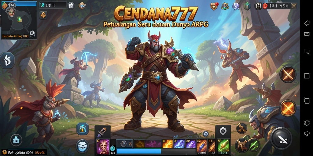 Tampilan menarik dari gameplay ARPG CENDANA777 yang menampilkan pertempuran yang intens.
