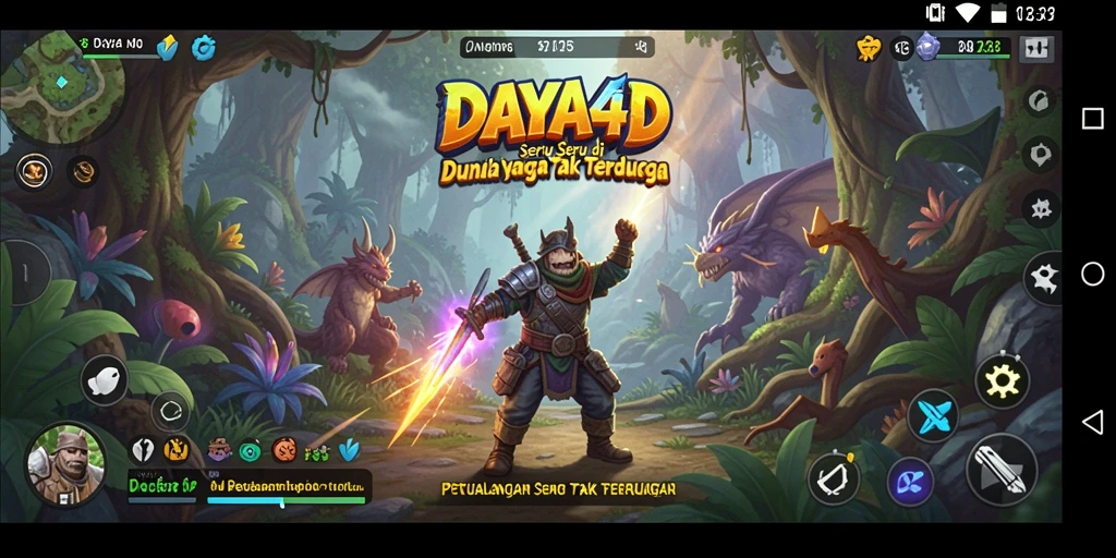 Tangkapan layar dari gameplay menarik di dalam DAYA4D.