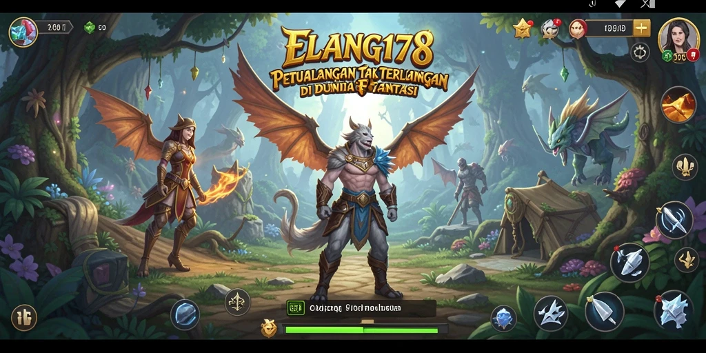 Tampilan gameplay ELANG178 yang penuh aksi di dunia fantasi.