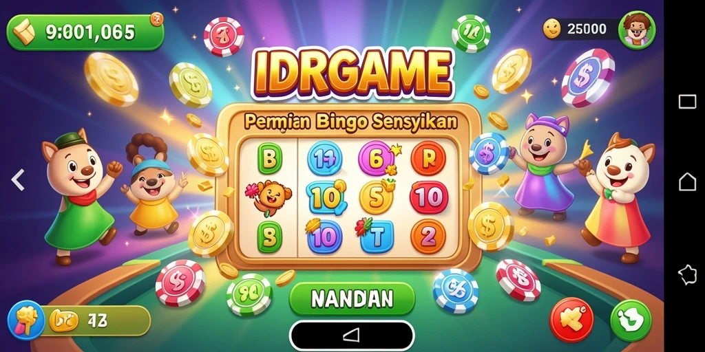 Tampilan layar permainan Bingo yang menarik dari IDRGAME.