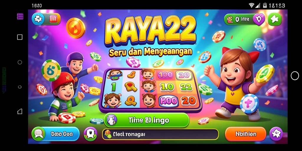 Tampilan gameplay seru dalam aplikasi Bingo RAYA22.