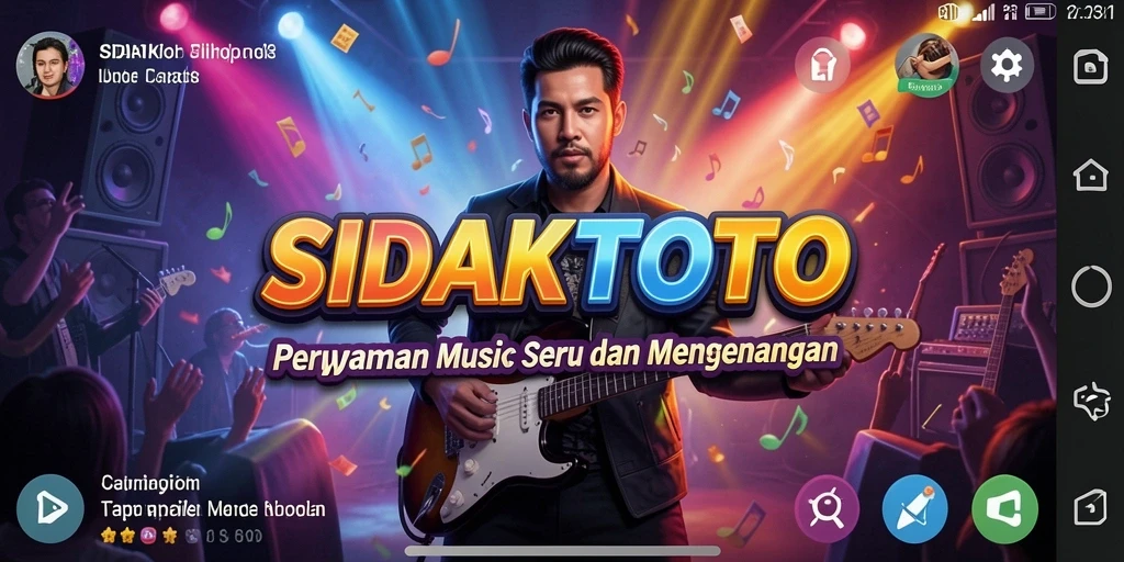 Tampilan permainan SIDAKTOTO yang menarik dengan fitur karaoke.