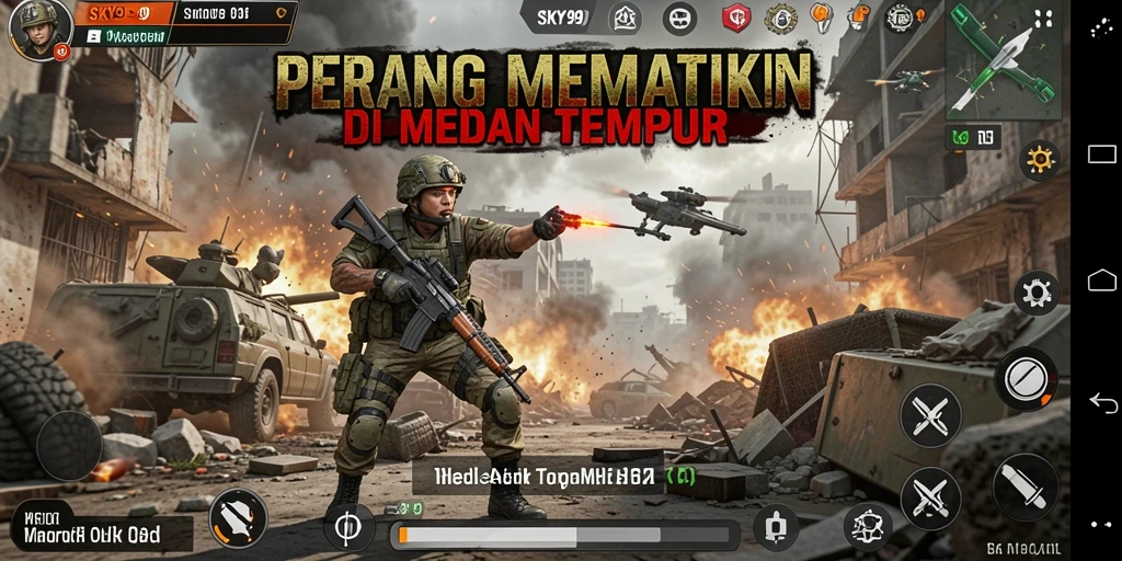 Tampilan menarik dari gameplay SKY99 yang penuh aksi Battle Royale.