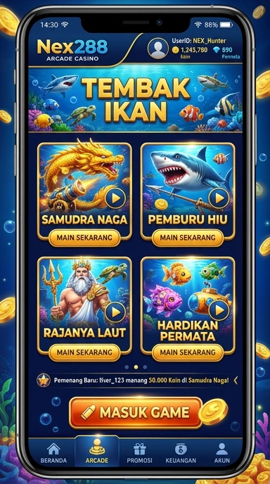 Tampilan antarmuka aplikasi nex288 yang ramah pengguna.